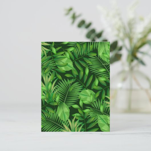 熱帯葉3 ポストカード (スタンド正面)