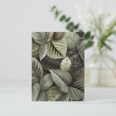 熱帯葉5 ポストカード (スタンド正面)