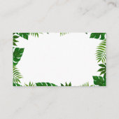 熱帯葉 |の結婚Webサイト エンクロージャーカード (裏面)