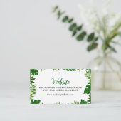 熱帯葉 |の結婚Webサイト エンクロージャーカード (スタンド正面)