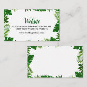 熱帯葉 |の結婚Webサイト エンクロージャーカード (正面/裏面)