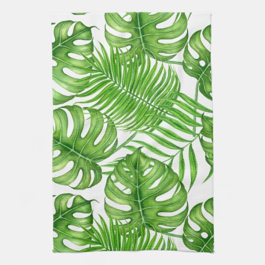熱帯葉 キッチンタオル (縦)