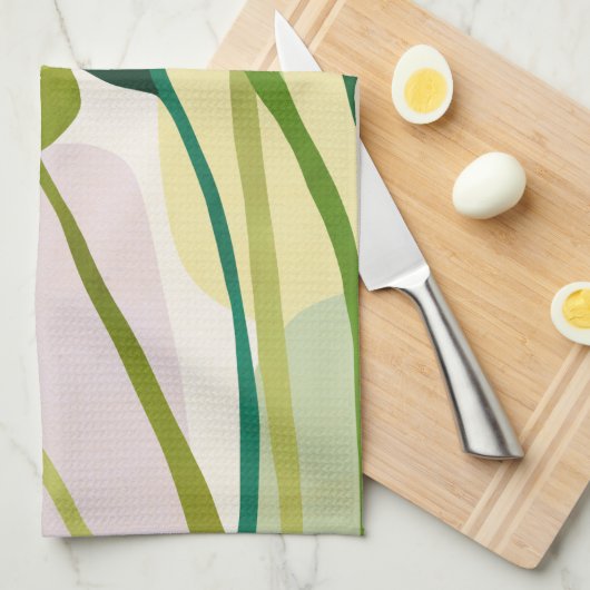 熱帯葉 キッチンタオル (四つ折り)