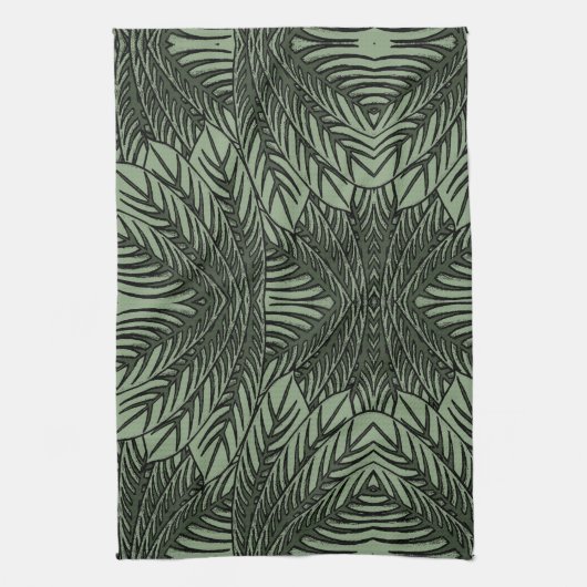 熱帯葉 キッチンタオル (縦)
