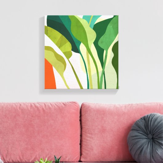 熱帯葉 キャンバスプリント (インサイチュ (リビング))