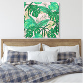 熱帯葉 キャンバスプリント (インサイチュ (寝室))