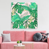 熱帯葉 キャンバスプリント (インサイチュ (リビング))