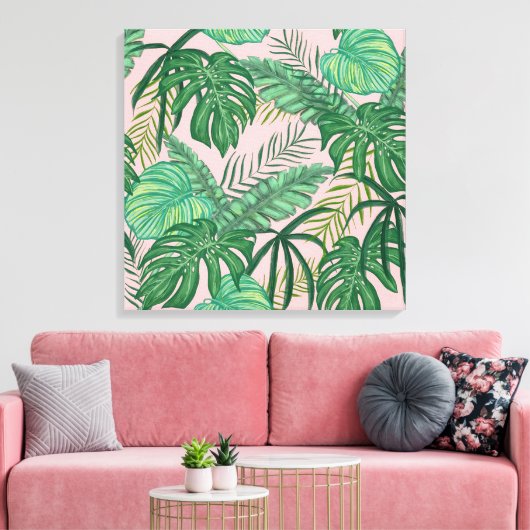 熱帯葉 キャンバスプリント (インサイチュ (リビング))