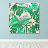 熱帯葉 キャンバスプリント (インサイチュ (ウッドフロア))