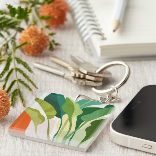 熱帯葉 キーホルダー (正面右)