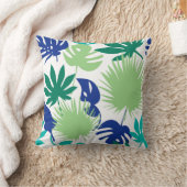 熱帯葉 クッション (ブランケット)