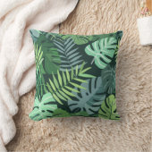 熱帯葉 クッション (ブランケット)