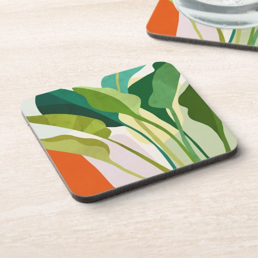 熱帯葉 コースター (左側)