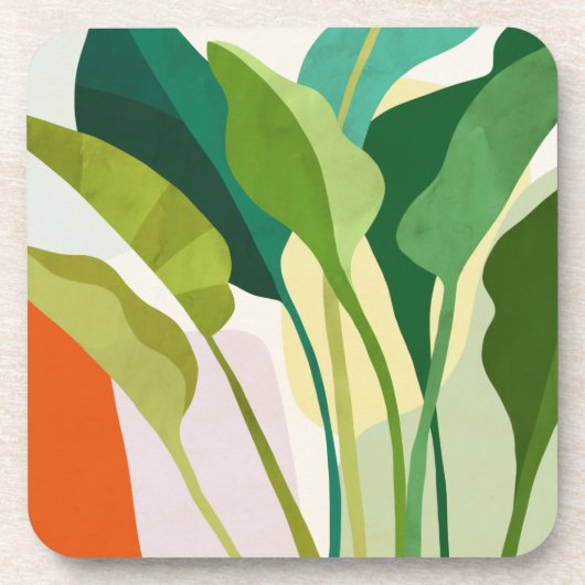 熱帯葉 コースター (正面)