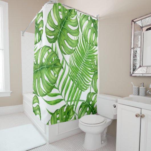 熱帯葉 シャワーカーテン (インサイチュ)