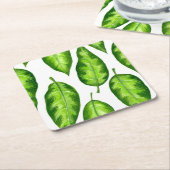 熱帯葉 スクエアペーパーコースター (アングル)
