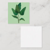 熱帯葉 スクエア名刺 (正面/裏面)