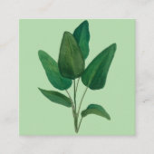 熱帯葉 スクエア名刺 (正面)