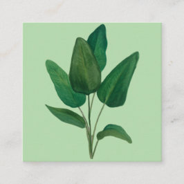 熱帯葉 スクエア名刺