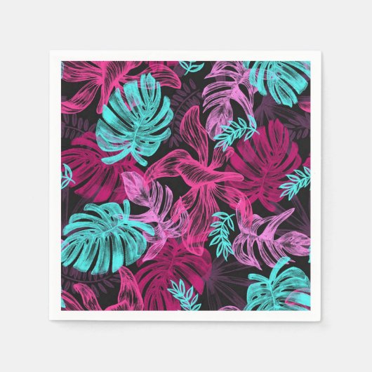 熱帯葉 スタンダードカクテルナプキン (正面)