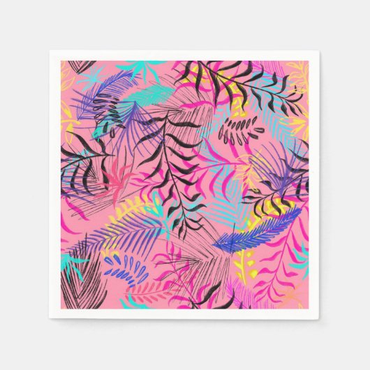 熱帯葉 スタンダードカクテルナプキン (正面)