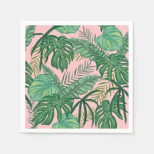 熱帯葉 スタンダードカクテルナプキン (正面)