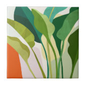 熱帯葉 タイル (正面)