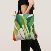 熱帯葉 トートバッグ (クローズアップ)