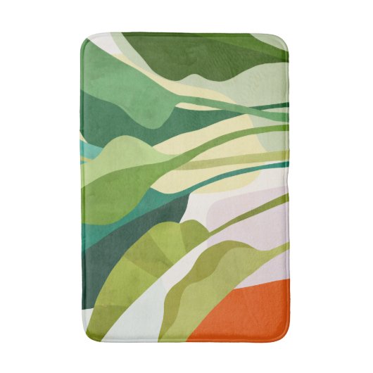 熱帯葉 バスマット (正面縦)