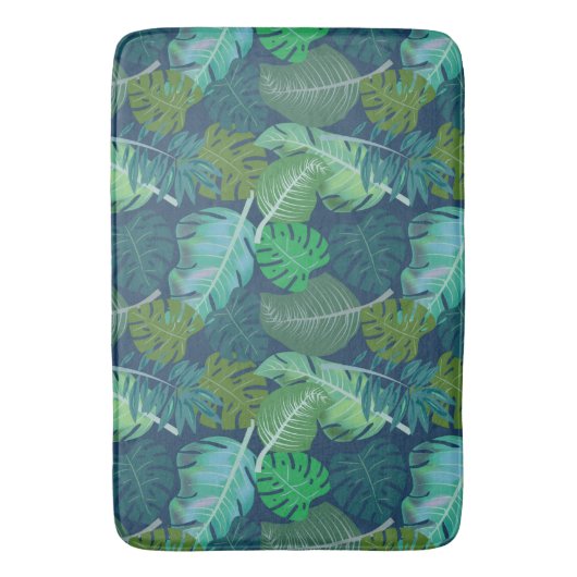 熱帯葉 バスマット (正面縦)