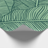 熱帯葉。バナナの葉のシームレスなテクスチャ ラッピングペーパー (角)