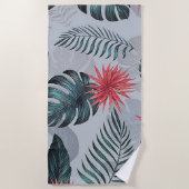 熱帯葉 ビーチタオル (正面)