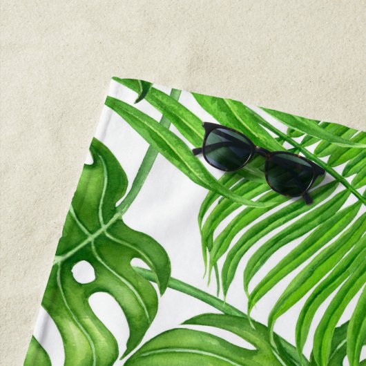 熱帯葉 ビーチタオル (インサイチュ)