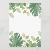 熱帯葉 |ブライダルシャワーアドバイスカード アドバイスカード (裏面)