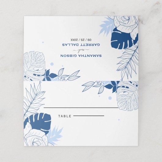 熱帯葉 プレイスカード (外部開封)