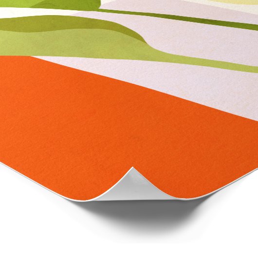 熱帯葉 ポスター (角)