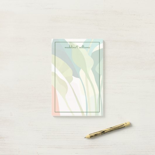 熱帯葉 ポストイット (デスク上)