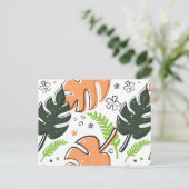 熱帯葉 ポストカード (スタンド正面)