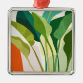 熱帯葉 メタルオーナメント (正面)