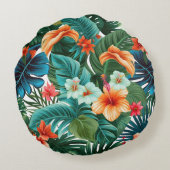 熱帯葉 ラウンドクッション (裏面)