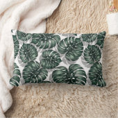 熱帯葉 ランバークッション (ブランケット)