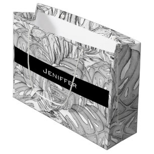 熱帯葉 ラージペーパーバッグ