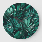 熱帯葉 ラージ壁時計 (正面)