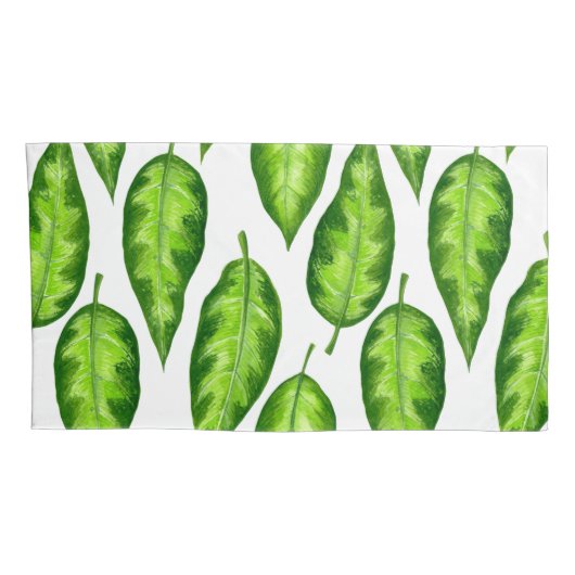 熱帯葉 枕カバー (裏面-右)