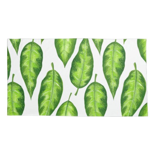 熱帯葉 枕カバー (裏面-左)