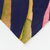 熱帯葉。水葉色の木、ヤシ フリースブランケット (角)