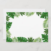 熱帯葉 | 結婚s |花嫁メイド 招待状 (裏面)