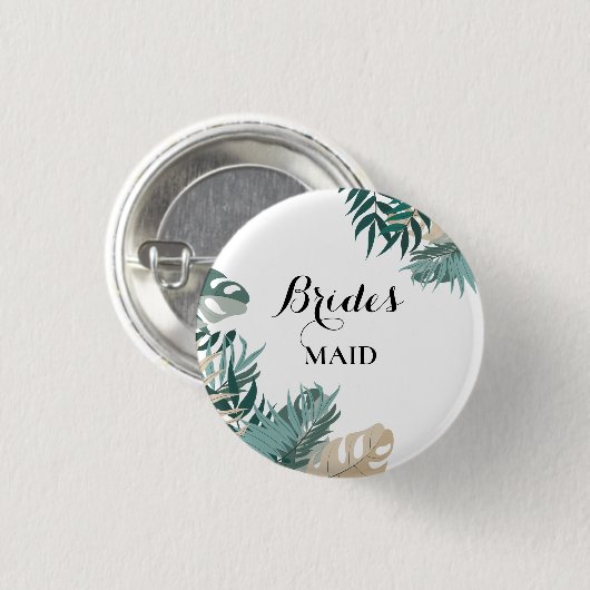 熱帯葉 缶バッジ (正面&裏面)