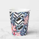 熱帯蓮の花模様 紙コップ (裏面)