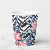 熱帯蓮の花模様 紙コップ (正面)